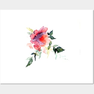 Watercolor Flower Posters and Art